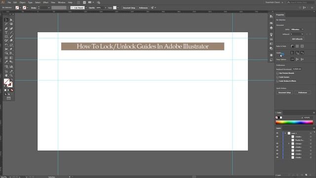 How To Lock/Unlock Guides in Adobe Illustrator смотреть онлайн