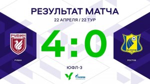 ЮФЛ-3. Рубин – Ростов. 22-й тур. Обзор