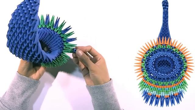Origami 3d Big Peacock Tutorial 1/32 смотреть онлайн