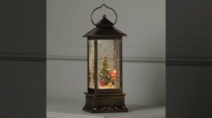 Новогодний Фонарь, светильник музыкальный с эффектом снега.