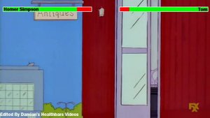 Homer Simpson vs. Tom with healthbars