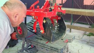 Копалка для мотоблока. копалка КМ-1 на колесах 7 на 12 Озка.Мтз с двигателем вейма 13 л.с