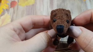 Вязаный Бобр_ Crochet beaver_ miniature