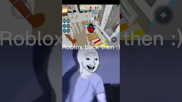 Roblox back then and now ? #shorts