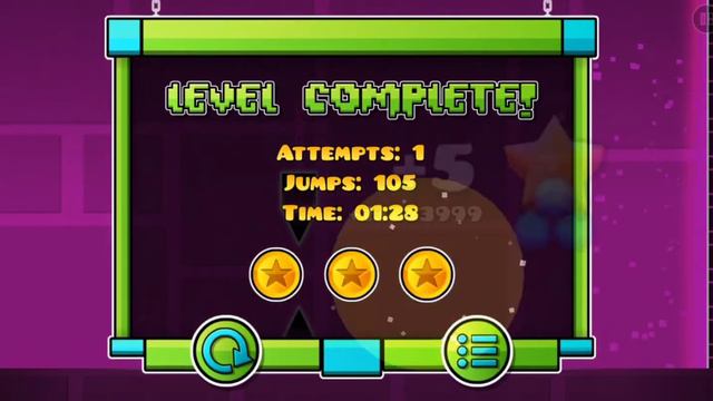 Шок! Прошëл 5 и 6 уровни в геометрии дэш на все звëзды! /Geometry Dash 3/ смотреть онлайн