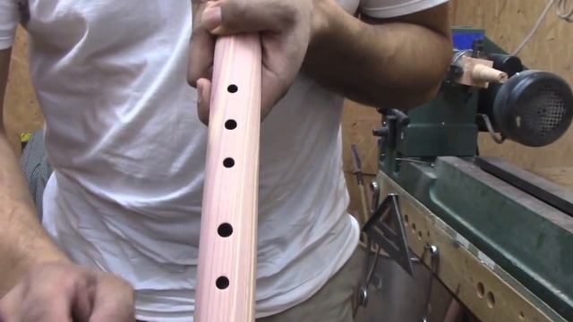 How to make a Native American Flute - JD Flutes - Shaping, Making Block, Oiling, Tying Leather-Tool