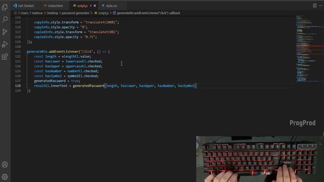 ASMR Programming - JavaScript Random Password Generator - No Talking