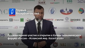 Пушилин принял участие в открытии в Казани экономического форума «Россия –Исламский мир. KazanForum»