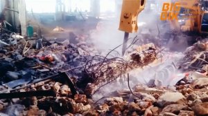 Гидромолот DELTA F-20S.  Экскаватор HYUNDAI R220LC-9S