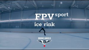 FPV drone: ice rink - cinewhoop shots