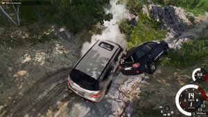 Два КОРЫТА на внедорожье! Крузак 200 VS Инфинити QX | BeamNG Drive