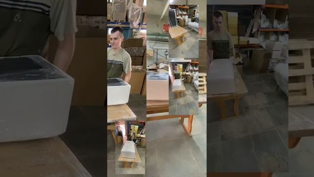 Упаковочный цех📦ссылка для покупки в комментариях⬇️ #пуфы #мебель #банкетки #производство #биокамин смотреть онлайн