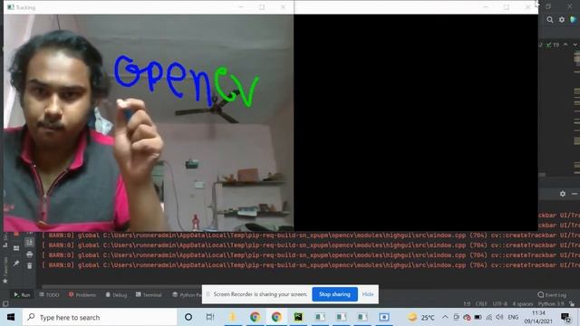 Computer Vision Project | Writing on Air  | Project with code in Github | Python OpenCV Project