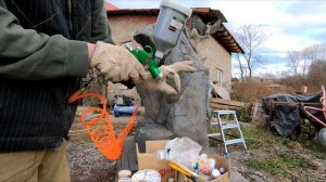 Покраска декоративного камня из архитектурного бетона. МАСТЕР КЛАСС!