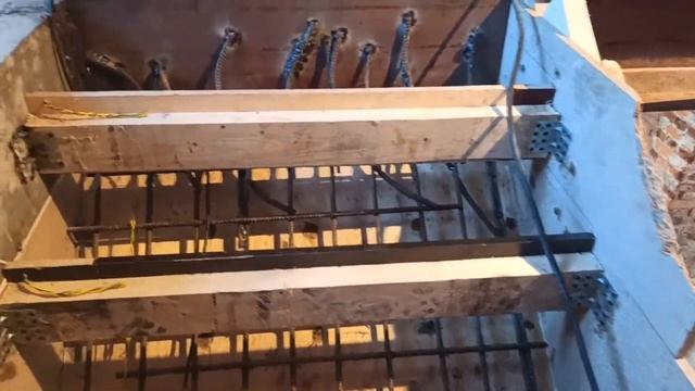 Монолитная бетонная забежной лестница (часть 5) смотреть онлайн