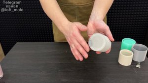 Силиконовая форма «Стакан ВП». Молд стакана для ватных палочек из гипса и бетона. Стакан из гипса