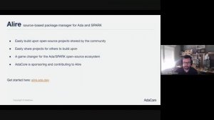 Сообщество Ada и менеджере пакетов Alire - Семинар AdaCore GAP 21 июня 2022г.