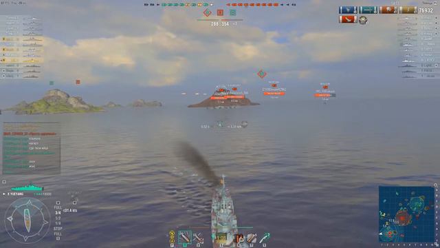 World of Warships лучший бой на топовом эсминце Паназии!