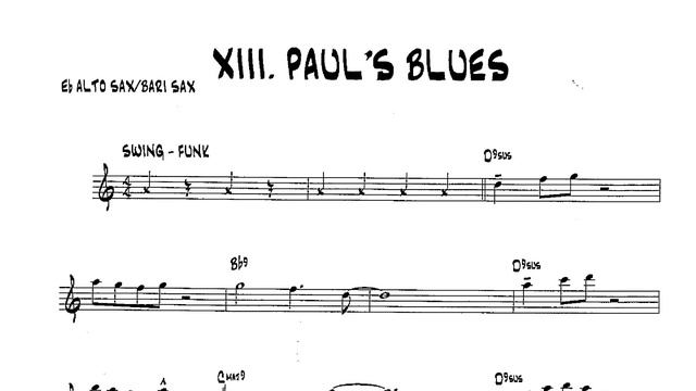 BACKING TRACK - XIII. PAUL'S BLUES - Bob Mintzer 15 Easy etude - Bob Mintzer for Eb. Saxophone смотреть онлайн