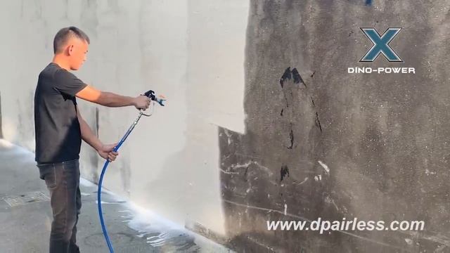 Окрасочный аппарат Dino Power DP X81L airless paint sprayer Распыление шпаклевки краскопультом