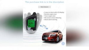 EASYGUARD 2 Way Car Alarm System remote auto Start LCD Pager Display vibration alarm universal DC12
