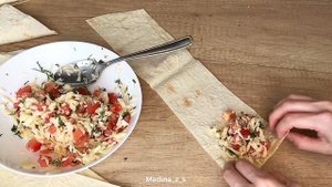 Треугольники из лаваша очень вкусная закуска