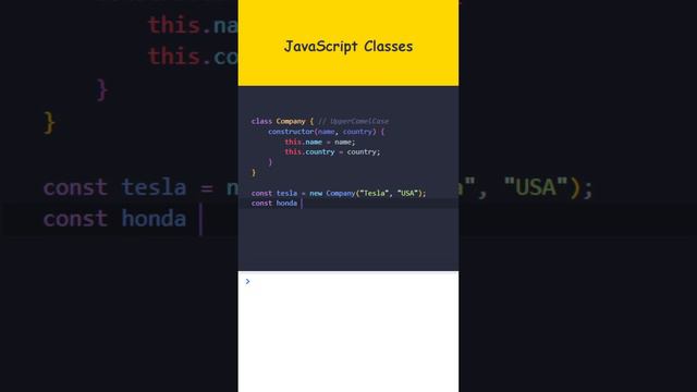 JavaScript Classes