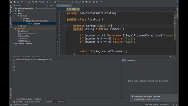 Track Code Quality using Sonar Lint in IntelliJ | Tech Primers смотреть онлайн