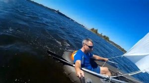 Вспомогательный парус на лодку ПВХ