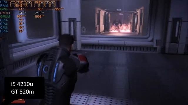 Mass Effect 2: Legendary Edition на слабом ноутбуке (GT 820m)