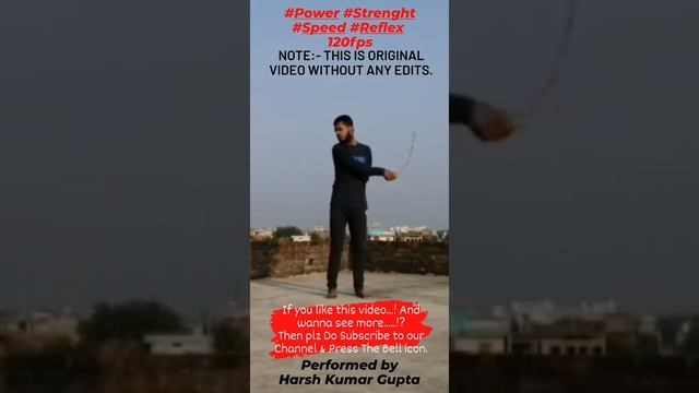 Spinning The Skipping Rope much Faster around My self At very High Speed 120fps by Harsh Kumar Gupt