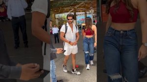 Mika Singh Di Voti Fame Akanksha Puri with Karanvir Bohra Together Gets Spotted at Airport