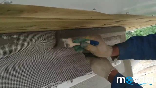 Обработка клеем с сеткой пенопластовых фасадных декоративных элементов сложной конфигурации смотреть онлайн