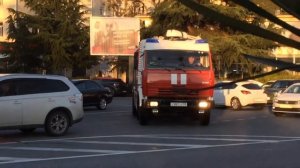 Пожар в Сочи. Пожарный мотоцикл в Сочи