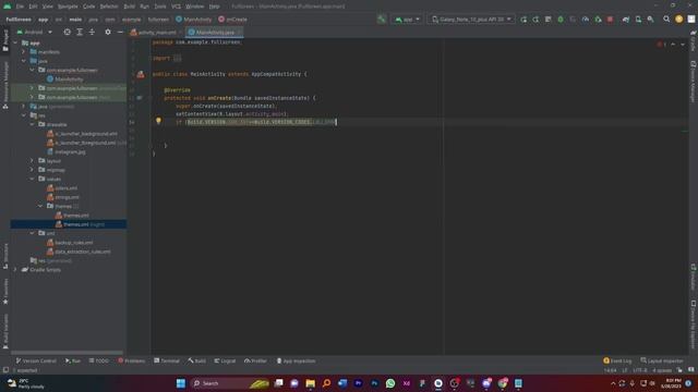 How to set app in fullscreen beginner tutorial  Android  Studio Java  Code Conference 