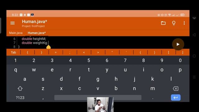 Creating class and objects in Java (Mobile)