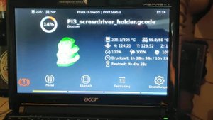 Prusa i3 rework with Klipper+Moonraker+Fluidd+Klipperscreen on Debian 11 x86