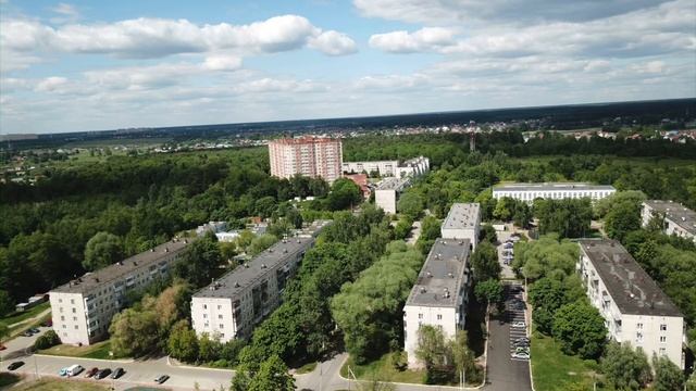 Дубовая роща Раменский район сверху полёт на квадрокоптере аэросъёмка 4к