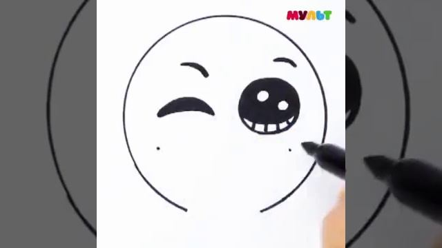 Как нарисовать смайлика? ? смотреть онлайн