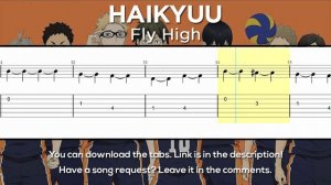 Haikyuu S2 OP 2 - Fly High Guitar Tutorial [TABS] (Easy)