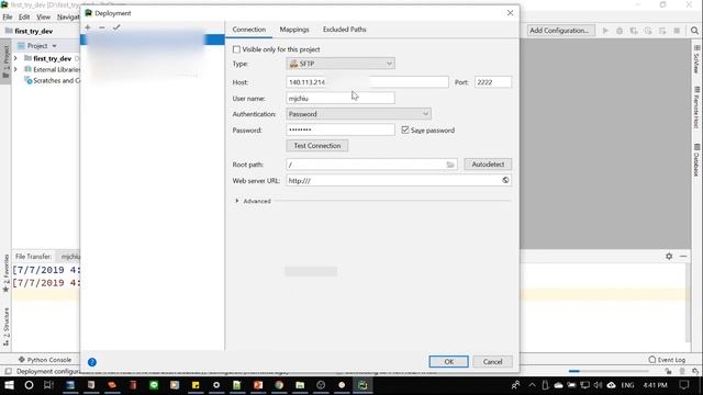 Python PyCharm Remote Development via SSH