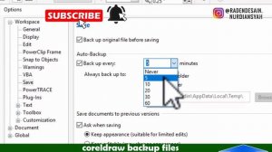 cara  setting automatic backup corel draw