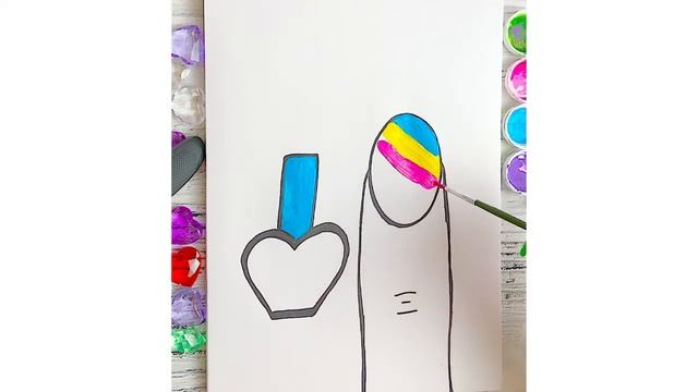 Как нарисовать палец Раскраски для детей Легкие рисунки для срисовки для начинающих
