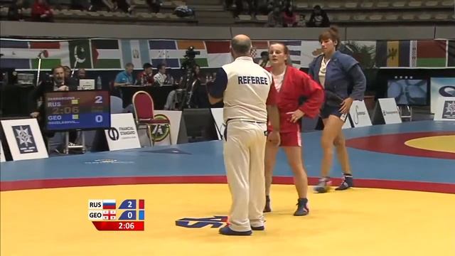 World Sambo Championships - 2015 - ZAKHARCOVA, Olga (RUS)-ODZELASHVILI, Nino (GEO) смотреть онлайн