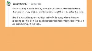 "Why'd you stop reading a fanfic halfway through?" (r/FanFiction)