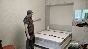 Кровать-трансформер @kazankrovat 160х200 см с антресолью и шкафом. Обзор.