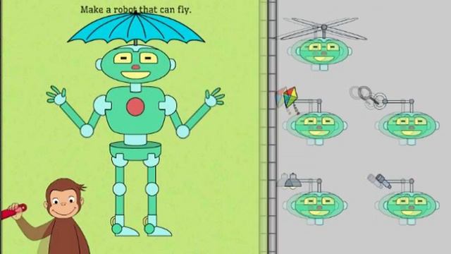 Curious George - Build -a - Bot - Curious George Games смотреть онлайн