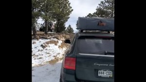 Lexus GX470, GX460, Porsche Cayenne Turbo, 4Runner  offroad on Gold Mine Hill, Switzerland Trail