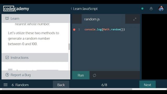 Learn Javascript, Random, codecademy, Javascript Tutorial