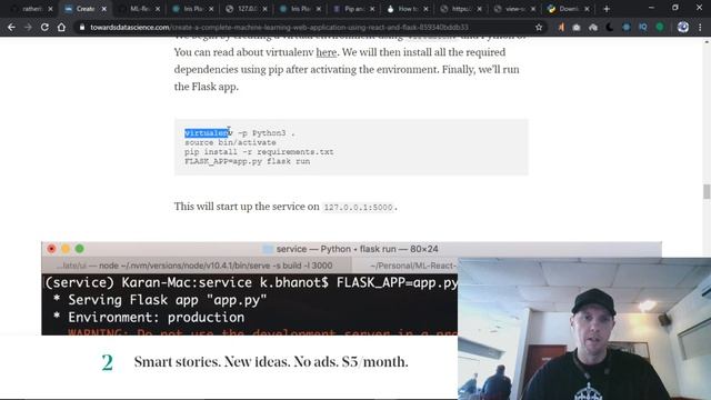 React with Python Flask and Machine Learning/Vision - THIS IS A TEST! смотреть онлайн